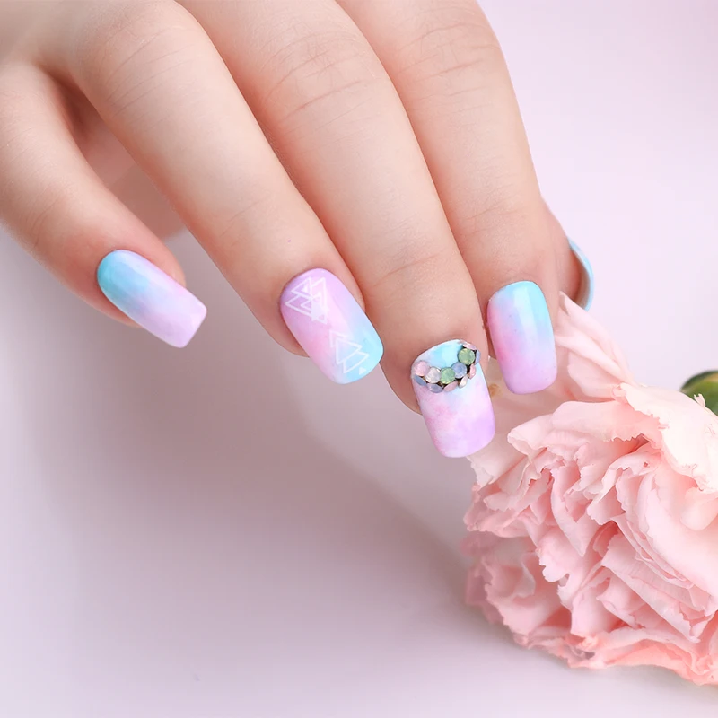 BORN PRETTY Opal ногтей горный хрусталь розовый зеленый острый низ красочный Маникюр
