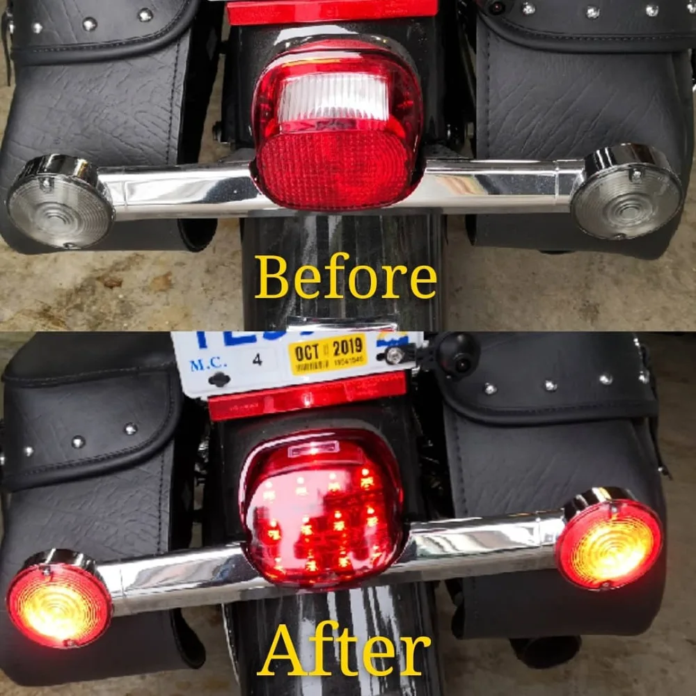 Задний светодиодный фонарь для мотоцикла softail 1 шт. красная лампа стоп сигнал пара