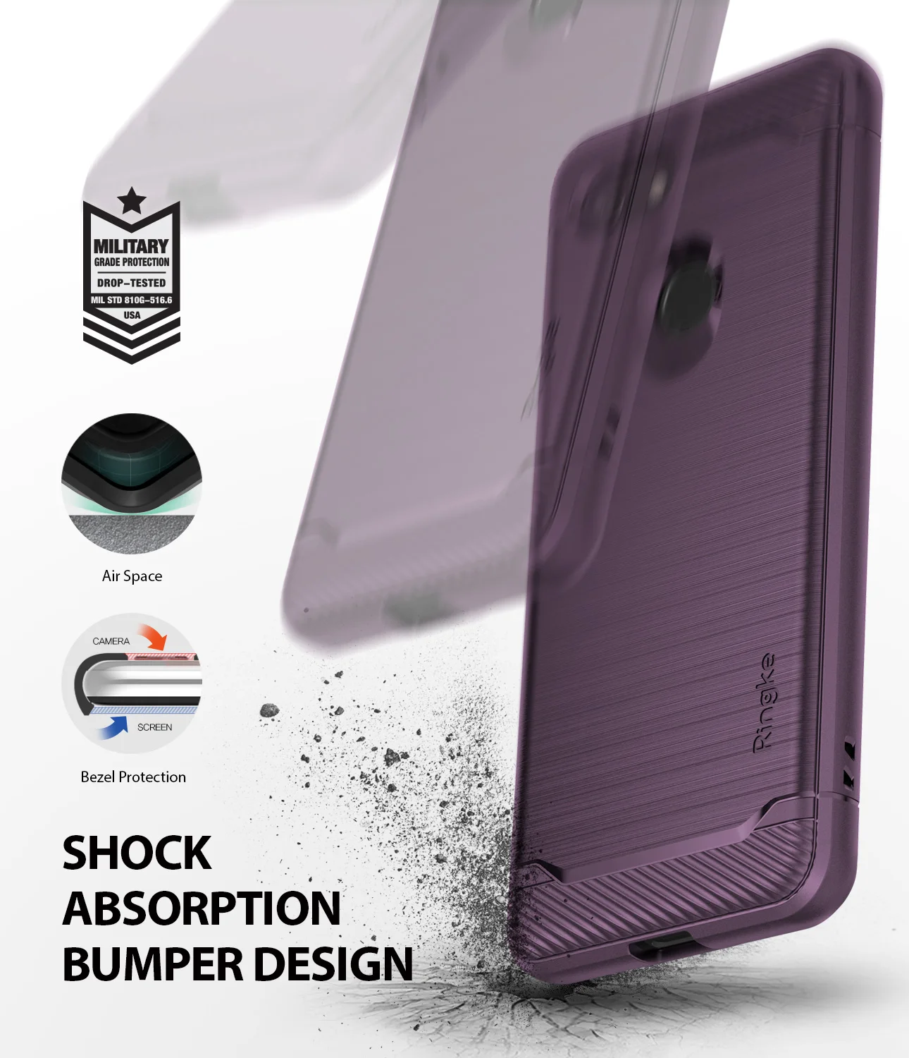 Rearth Ringke Google Pixel 3 / XL Case Onyx Durable Flexible Soft TPU Anti-Slip Drop Resistance Armor Cases |
