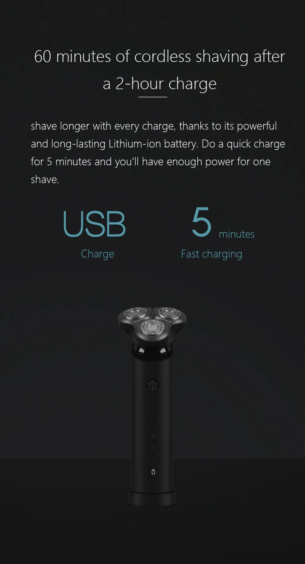Новая Оригинальная электрическая бритва Xiaomi Mijia с 3 головками, гибкая, сухая, влажная, моющаяся, с двойным лезвием, турбо+ режим, удобная, чистая