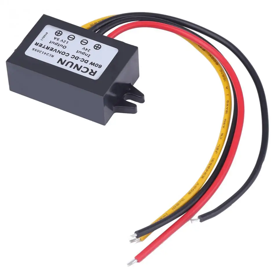 DC24V 12V 60 Вт умный Регулируемый понижающий модуль питания регулятор напряжения 5A