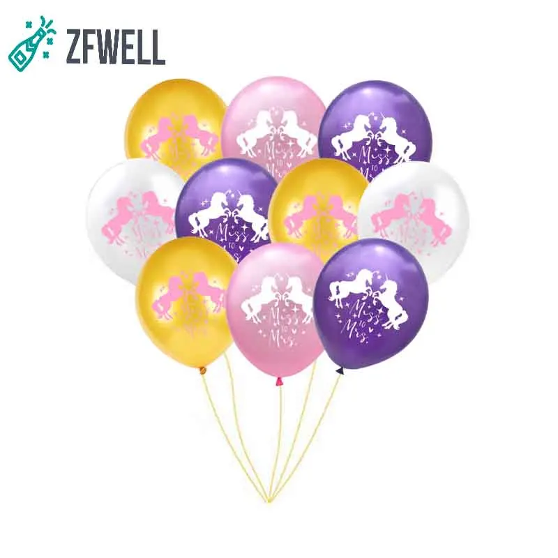 ZFWELL 10 шт./лот 12 дюймов Единорог латексный воздушный шар для свадьбы дня рождения
