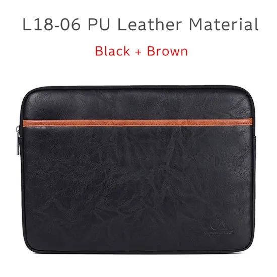 L18-06 Black Brown Новая брендовая сумка из искусственной кожи для ноутбука 1", 14", 1", 15,6", Чехол Для Macbook Air Pro 13,", 15,4", Прямая поставка L18-06 - Цвет: L18-06 Black Brown