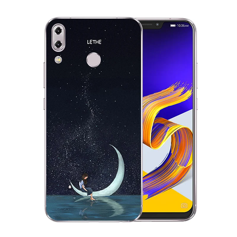 6 2 дюйма для Asus Zenfone 5z ZS620KL/5 ZE620KL роскошный чехол с узором ночного неба Прозрачный