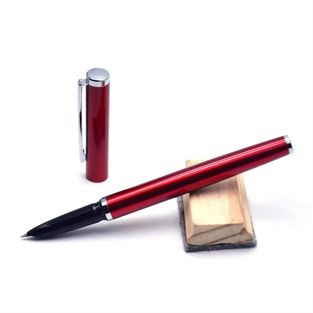 CCCAGYA D033 чернильная ручка 4 цвета 0,38 nib узнать офис школьный канцелярский подарок металлическая Элитная ручка отель бизнес пищущая перьевая ручка - Цвет: Red single pen