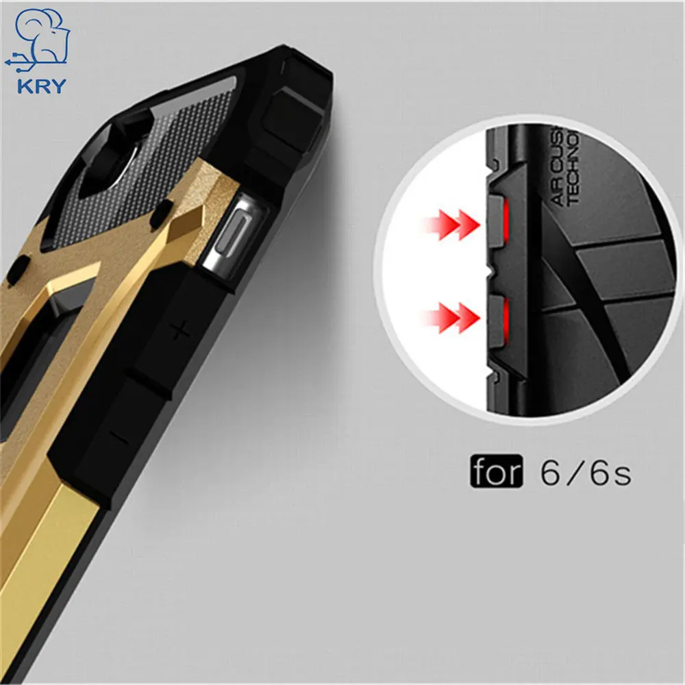 KRY Silicone Soft TPU Phone Cases For iPhone 6 Case Plus PC Plastic Dual Cover 6S Capa Coque |