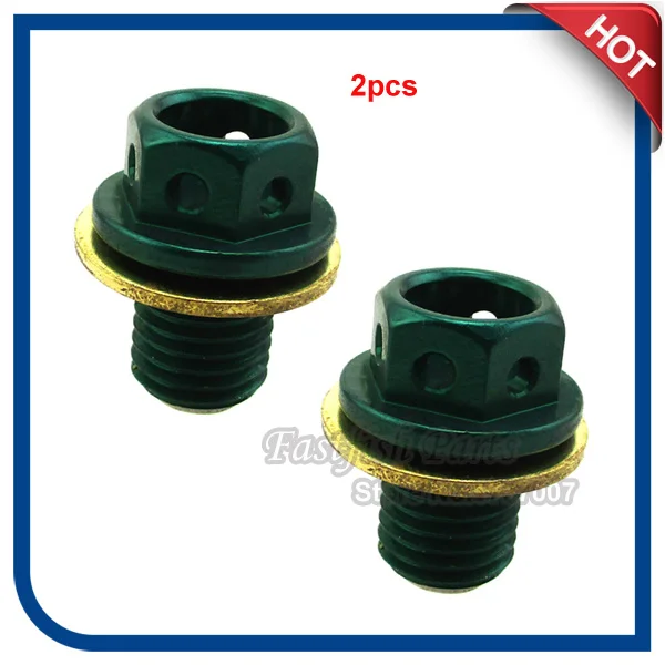 2 шт./упак. M12x1.5 шаг зеленый megnet сливная пробка для 50cc 110cc 125cc 140cc 150cc 160cc яма грязевой
