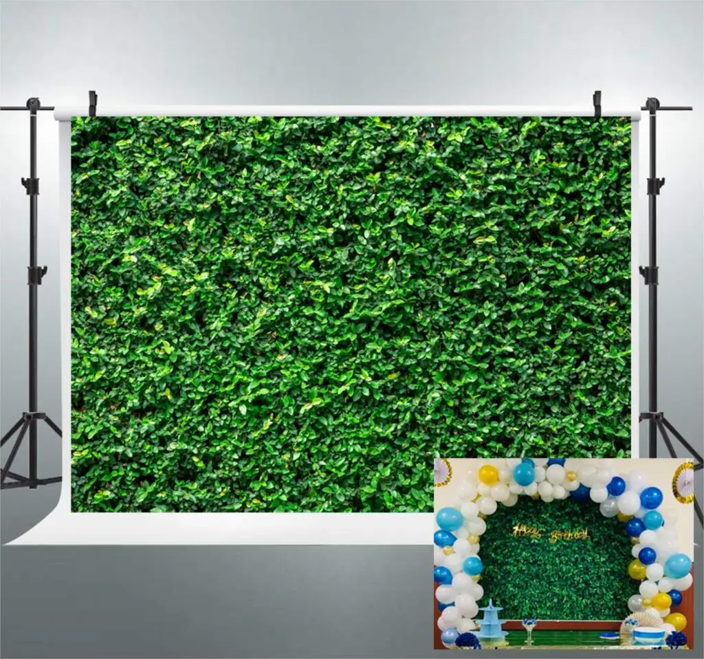 Фон для фотосъемки BEIPOTO с зелеными листьями детский душ милый стол украшение на
