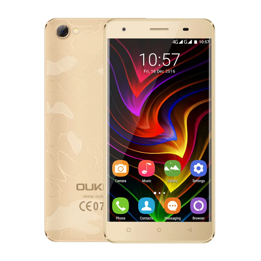 Oukitel C5 pro мобильного телефона Android 6.0 MTK6737 Quad-Core сотовый телефон 2 ГБ + 16 5.0MP 2MP Dual Sim 5.0