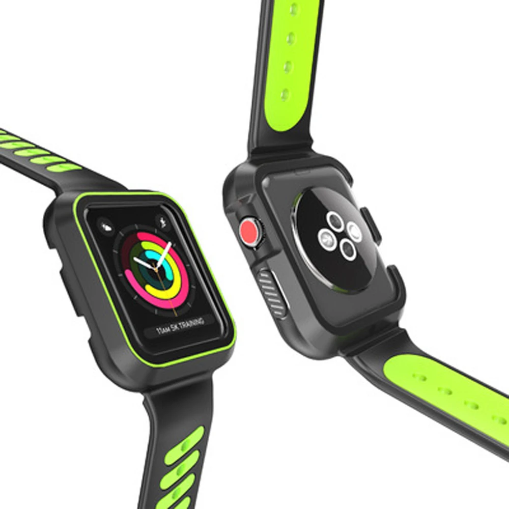 Спортивный силиконовый чехол + ремешок для Apple watch band 42 мм 38 44 40 Iwatch 4 3 2 1 correa TPU PC и