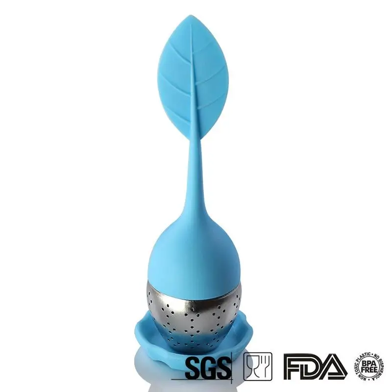 Одобренное FDA милое Силиконовое ситечко для заварки чая из нержавеющей