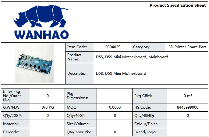 Материнская плата D5S Mini материнская для принтера WANHAO 3D FDM | Компьютеры и офис