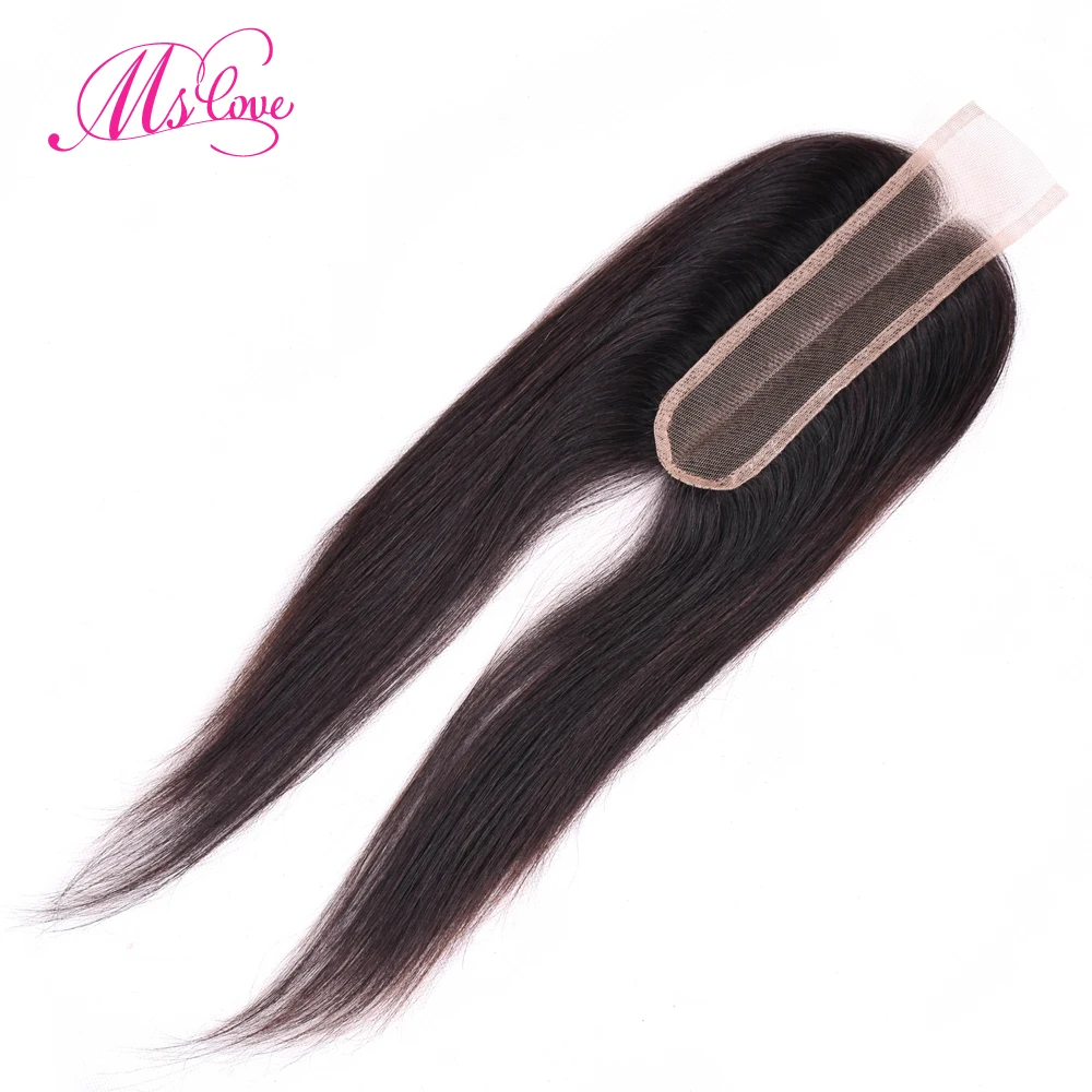 Перуанские волосы с кружевной застежкой 2x6 застежка из натуральных волос Ким K не