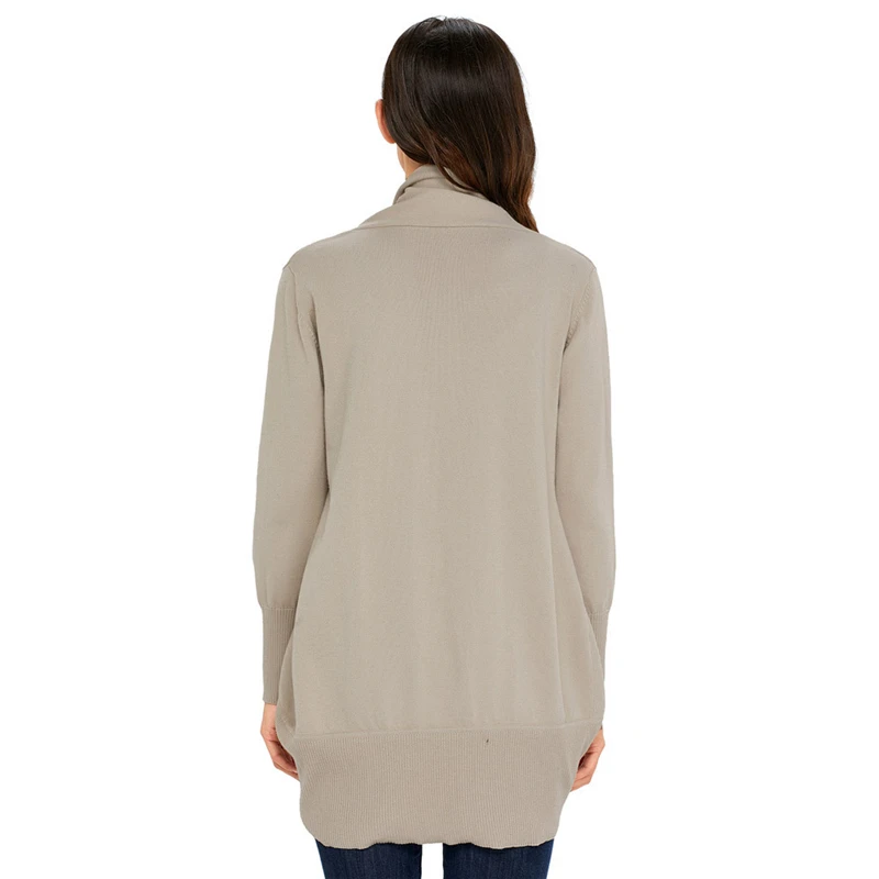 Women Winter Autumn Knitted Cardigan Fashion Open Stitch Jacket Ladies Casual Solid Scarf Collar Cardigans Sweaters AA11911 |