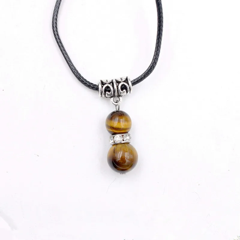 Ожерелье из натурального камня тигровый глаз гранат оникс ожерелье черной кожи