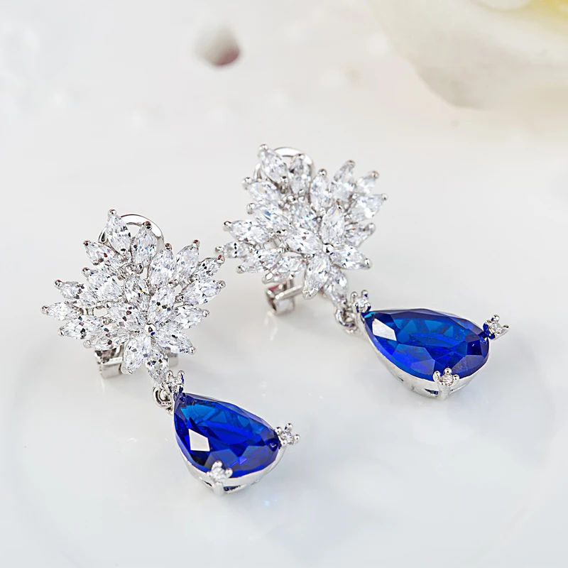 Серьги LUOTEEMI AAA с фианитом роскошные брендовые свадебные серьги для женщин модные