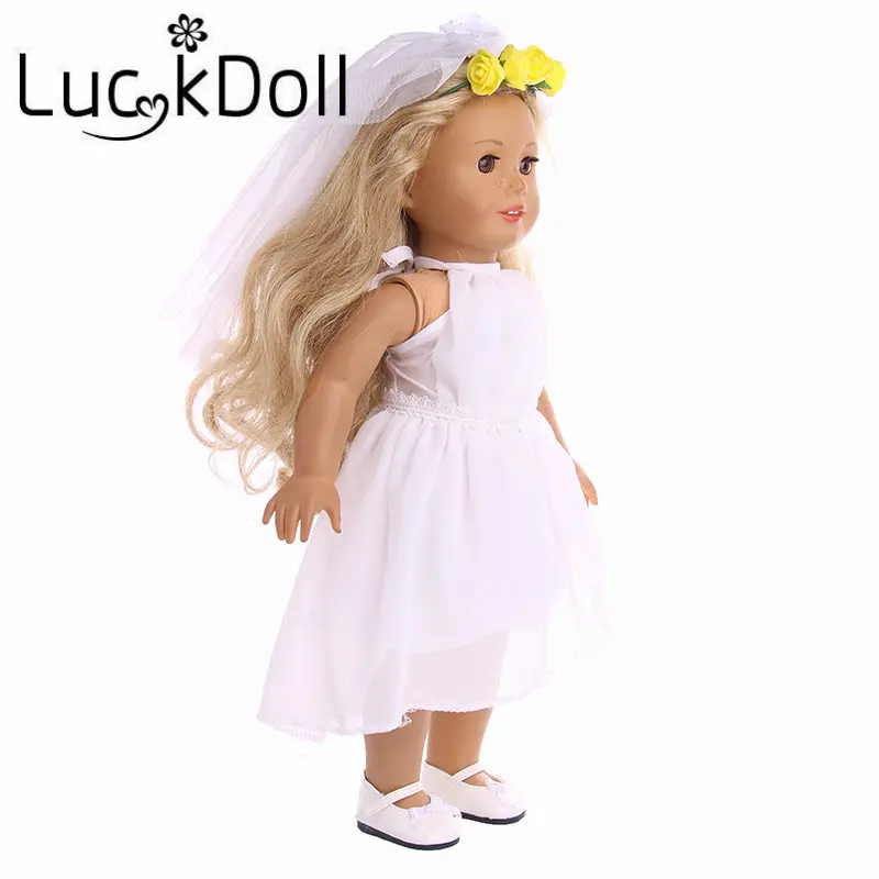 Красивый ободок для волос Luckdoll с цветами подходит кукол 18 дюймов аксессуары |