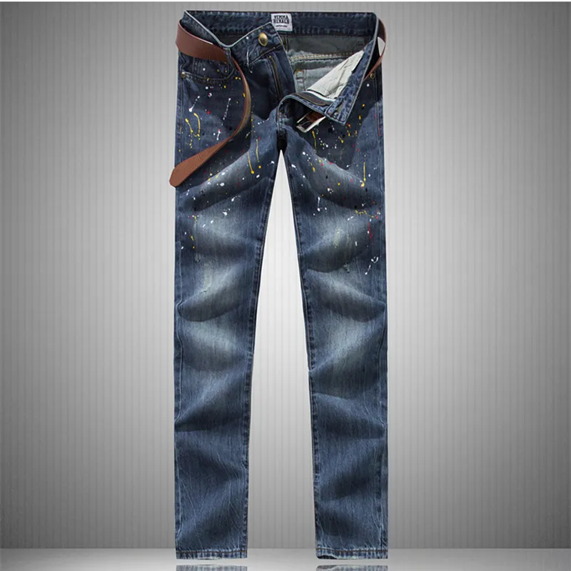 Мужские Джинсы Светло-Голубой Марка Модельер Повседневная Блеск Месте Джинсовые