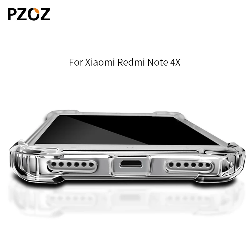 Чехол PZOZ для redmi note 4x силиконовый роскошный противоударный чехол xiaomi note4x