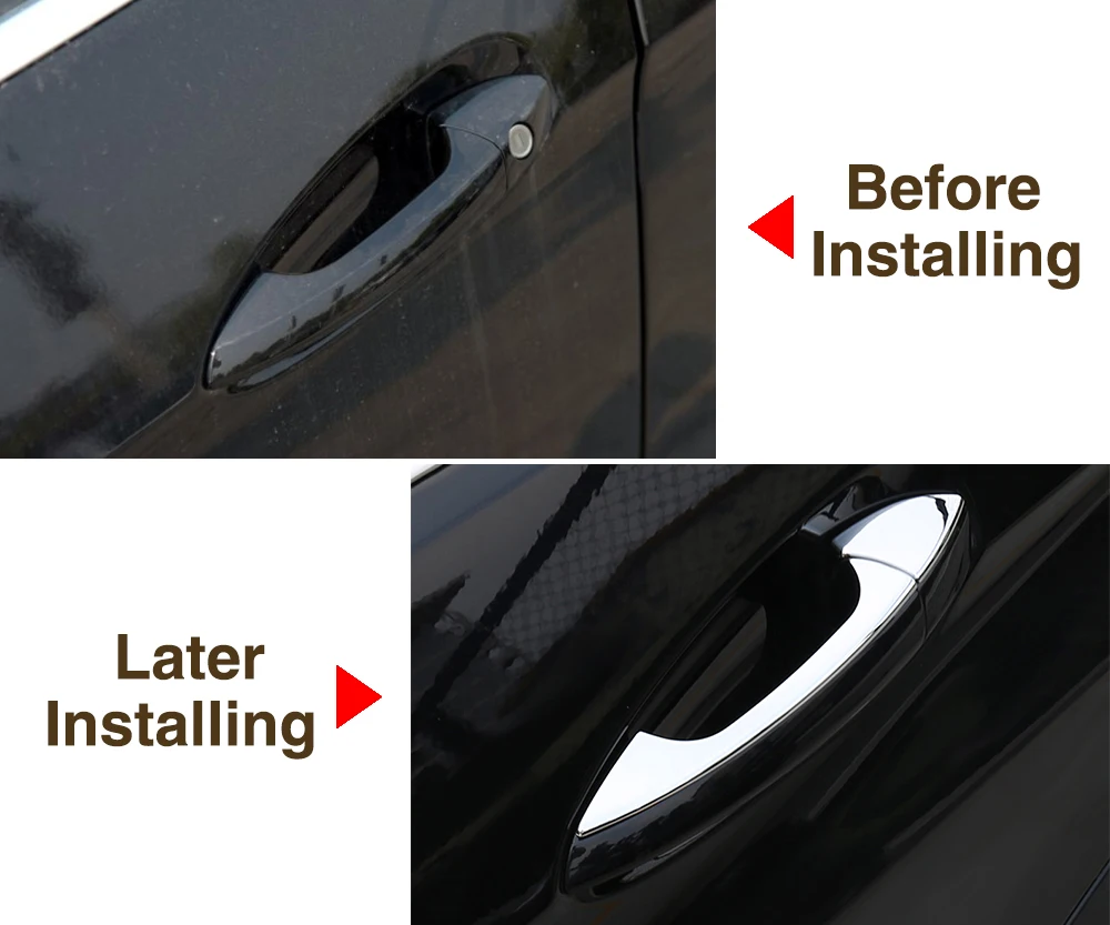 Накладки на ручки дверей из нержавеющей стали 8 штук для Benz B C E CLA GLC GLK ML Class E200 E250 W176 W246 W204 W212 W218 X204.