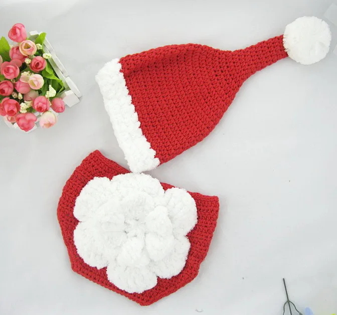 Бесплатная доставка 5 компл./лот красные рождественские Lil Elves вязаные крючком