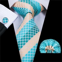 hi tie 2018 hot sell new fashion style necktie for men wedding party ties gravatas hanky cufflinks set free shipping c 3087