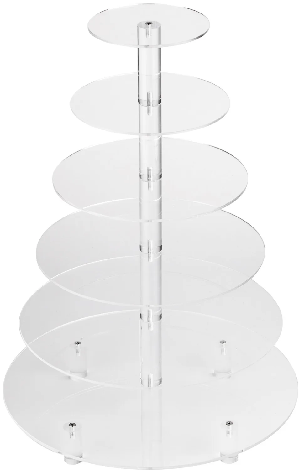 YestBuy 6 ярусов Maypole квадратная Свадебная вечеринка дерево башня акриловый Кекс