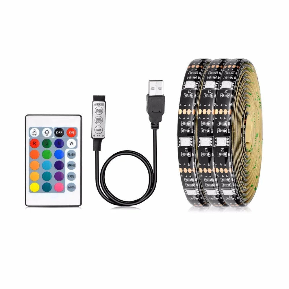 Светодиодный светильник с черной печатной платой 5 в постоянного тока 5050 SMD RGB USB