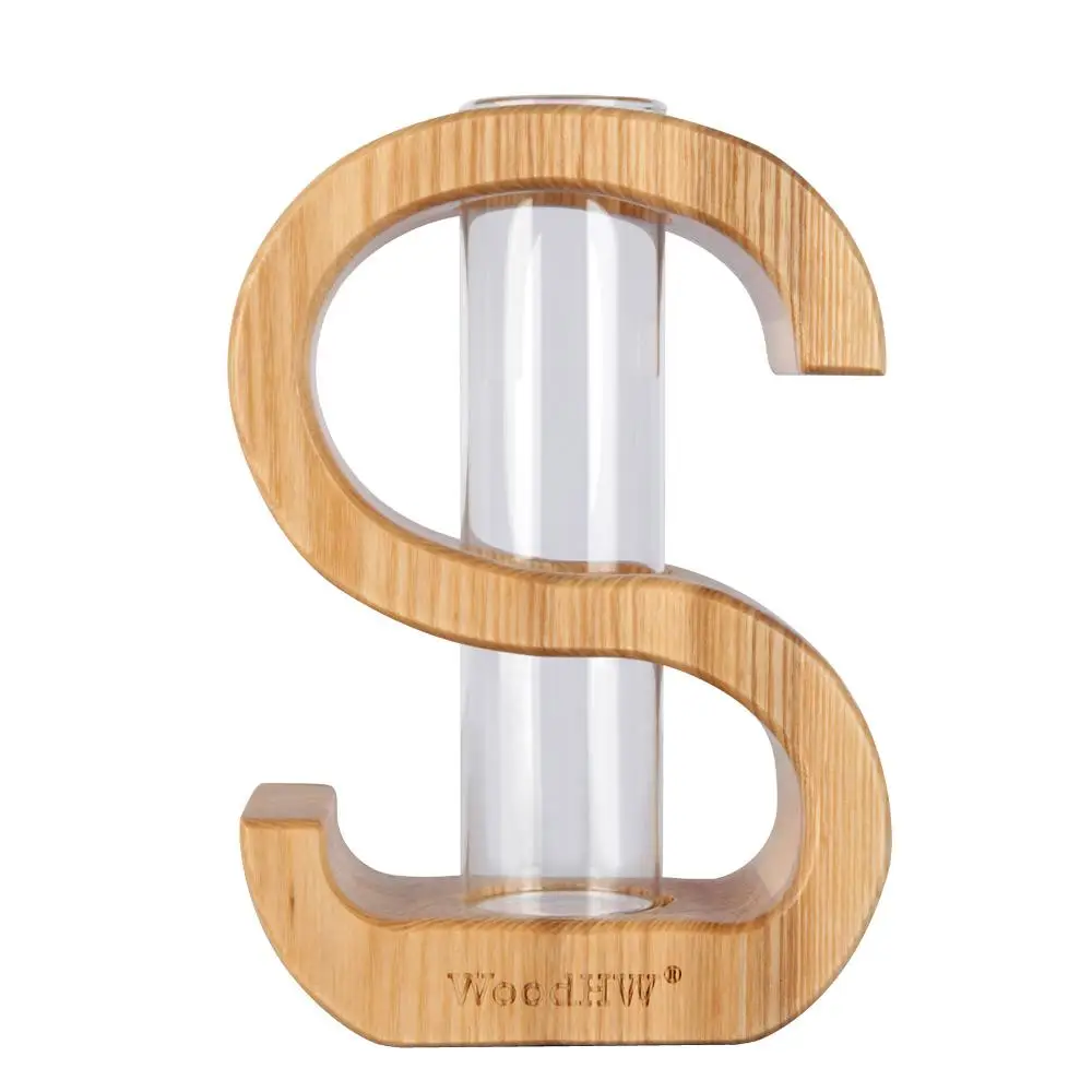 Декор для дома креативная деревянная и стеклянная ваза посадки воды стеклянный