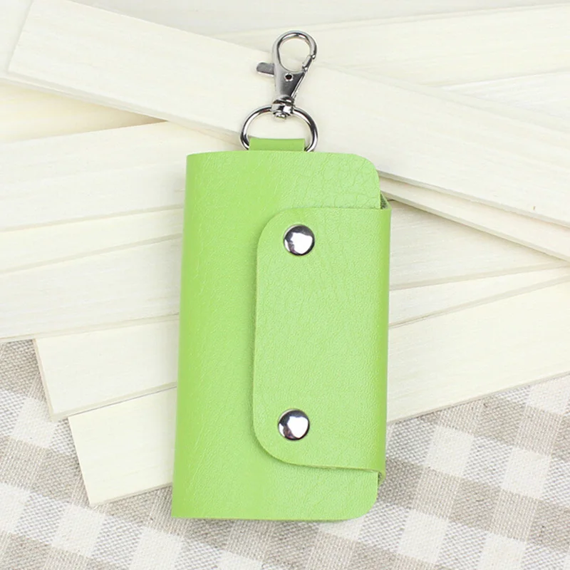 

5 Colors Keys holder Organizer Manager patent leather Buckle key wallet case car keychain for Women Men Fashion gifts