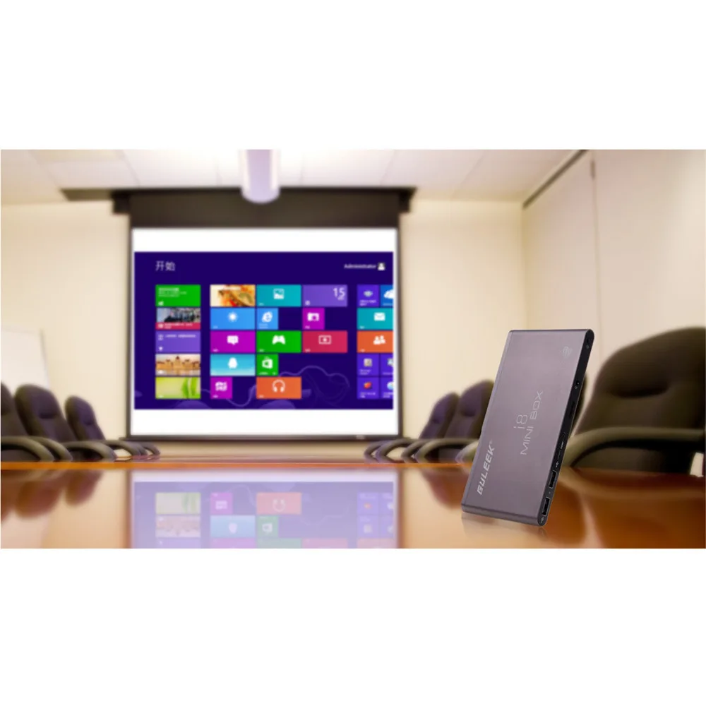 Slim Design GULEEK i8 Mini PC Windows 10 Intel Cherry Trail X5-Z3735 Quad core 2G 16G Wifi 1080P Pocket Super | Электроника