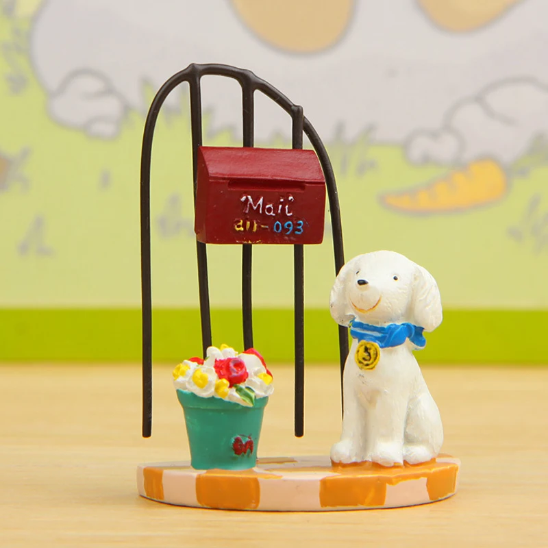 

1pcs Zakka Puppy Mailbox Toys Model Japanes Kawai Dog Toys Decoration Props Ornaments Decor Children Toy Home Decor