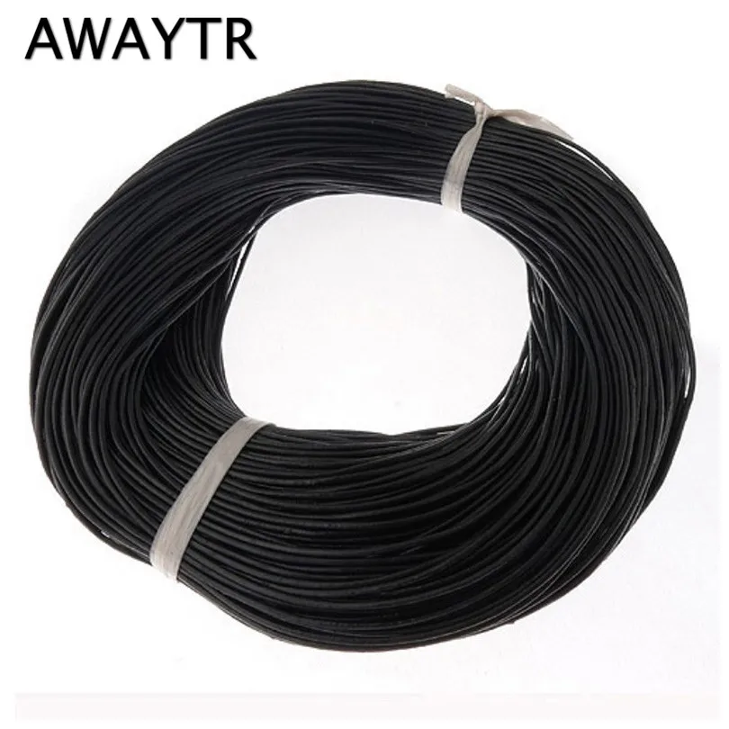 Кожаный шнур AWAYTR 10 м/лот 1 мм круглый из натуральной кожи для изготовления