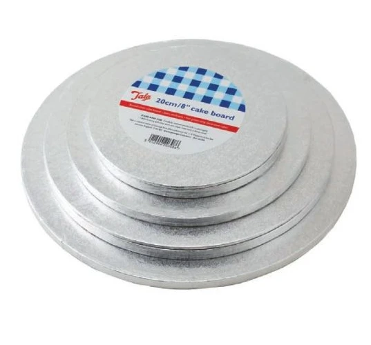 Круглая Серебристая доска для торта представления декорированные торты