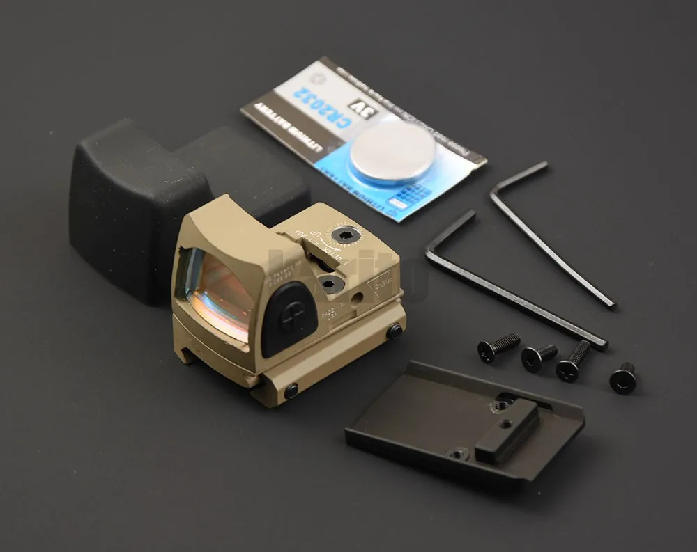 Тактический Мини Коллиматорный прицел от Trijicon Стиль 1x Red Dot Пикатинни и Глок база