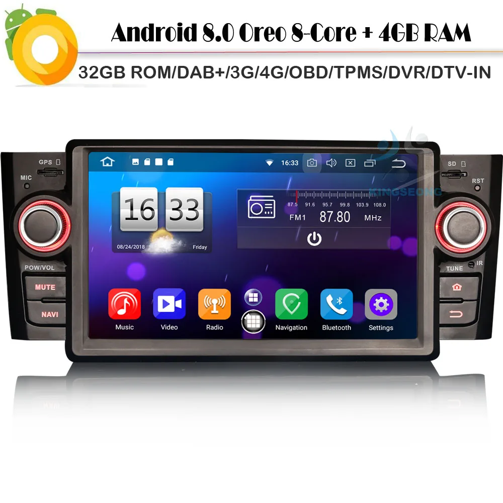 Автомагнитола DAB + Android 8 0 GPS навигатор Canbus Wi Fi 4G радио Bluetooth SD DVR OBD BT автомобильный