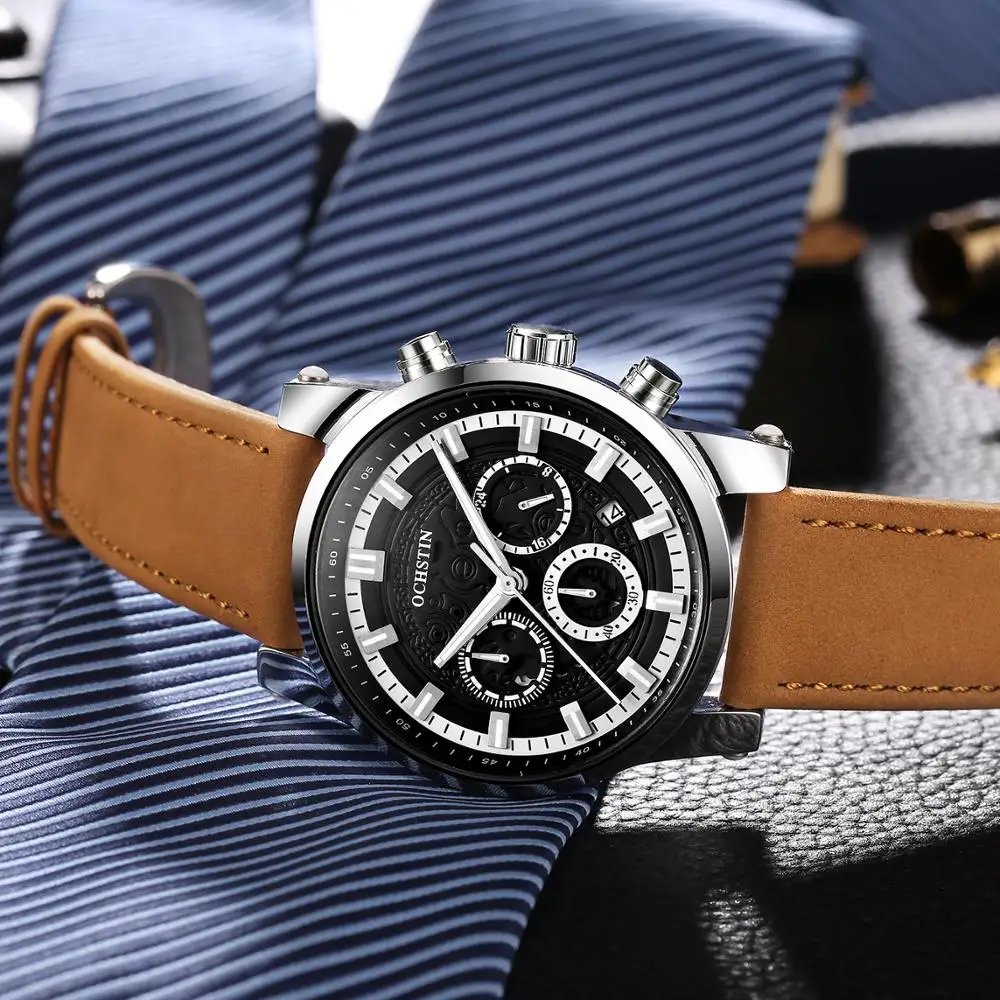 OCHSTIN luxury Brand Classic Watch Men 2019 Fashion Sport Chronograph Waterproof Gold Quartz Pilot Wristwatches Clock relogios | Наручные