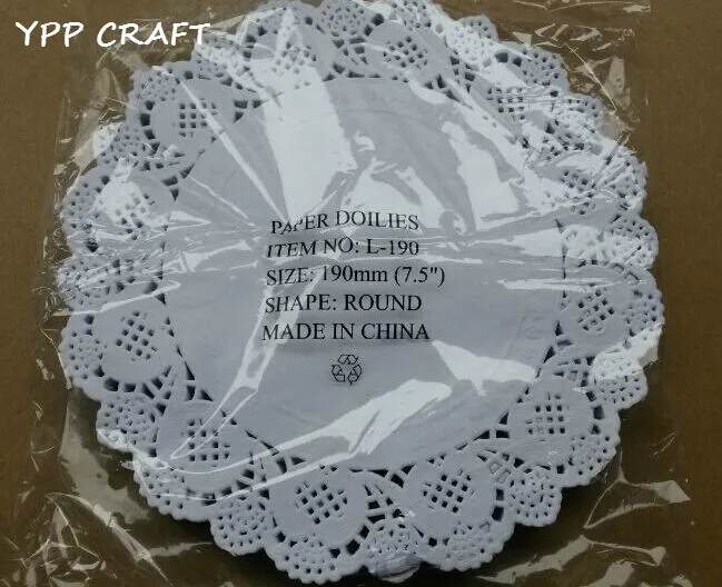 YPP CRAFT Creative Craft 7 5 дюйма круглая белая бумага кружево салфетка для торта вечерние
