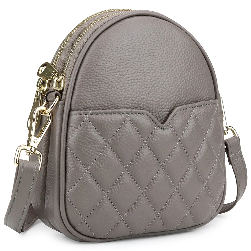 Genuine Leather Multi-function Geometric Messenger Bags 2019 Hot Brand Girl's Mobile New Arrivals Women's Cross-body Bag | Багаж и