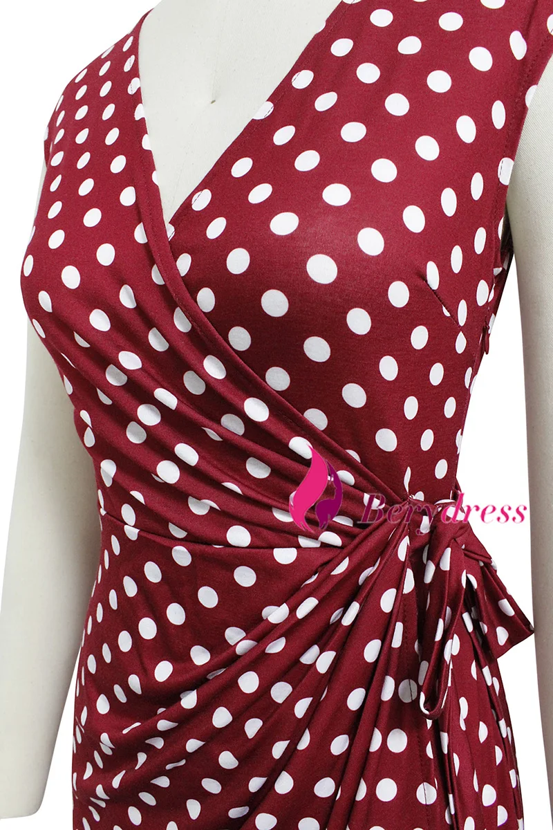 Berydress, винтажное женское платье, в горошек, с коротким рукавом, черное, с запахом, Vestidos, облегающее, облегающее, миди, летнее, Драпированное, вечерние, платье