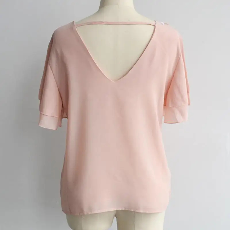 NFIVE Новая модная летняя Европейская Женская шифоновая рубашка с оборками и