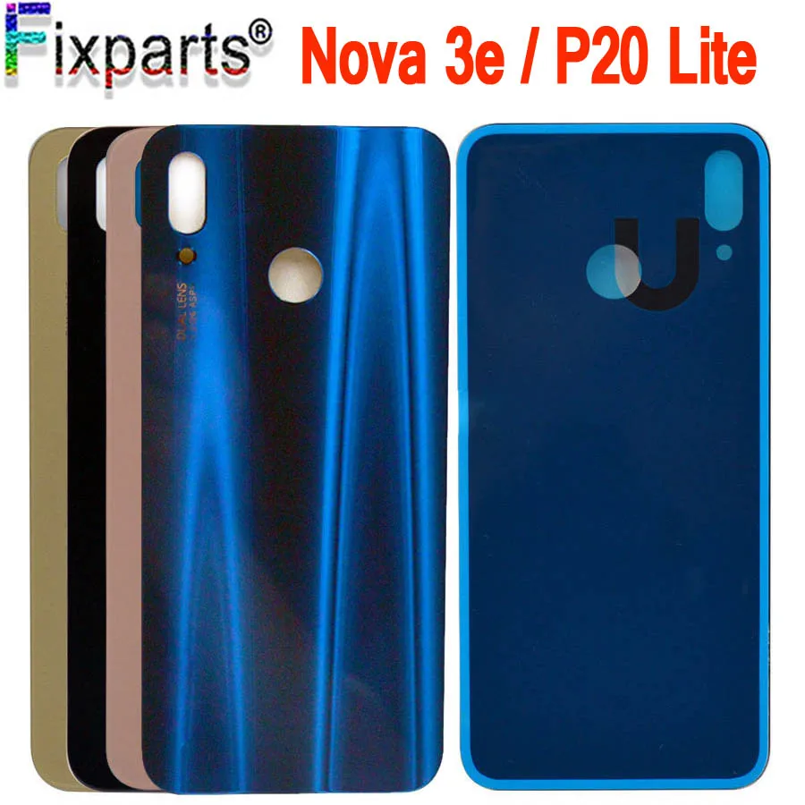 Задняя крышка батарейного отсека для Huawei Nova 3e P20 Lite задняя корпуса стеклянная