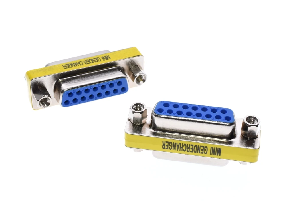 DB15 MINI Gender Changer адаптер RS232 Com D Sub для мужчин и женщин штепсельный разъем vga