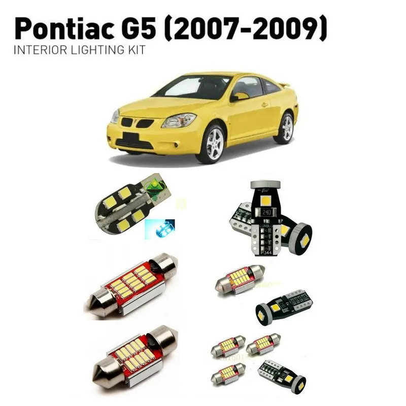 Светодиодные внутренние фары для pontiac g5 2007 2009 6 шт. светодиодные автомобилей