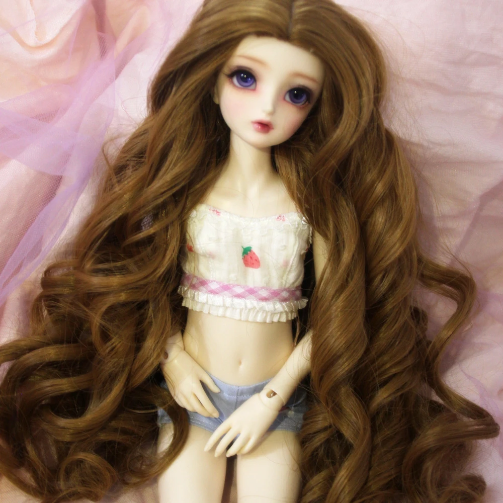 

MUZIWIG MUZIWIG Free Shipping Bjd Wig Size 7-8 Inch 1/4 High-temperature Wig Girl Long Hair Doll Wig in Beauty and Health