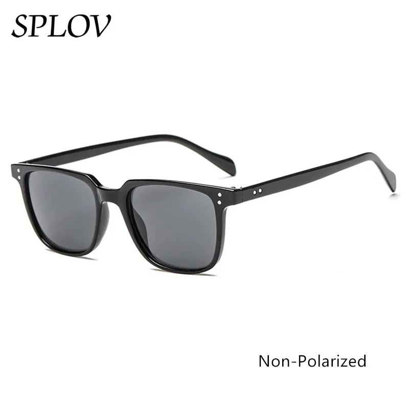 C1 Black BlackGrey Модные квадратные солнцезащитные очки для мужчин и женщин, ретро дизайн, солнцезащитные очки для вождения, классические оттенки, трендовые очки Oculos de Sol UV400 - Цвет линз: C1 Black BlackGrey
