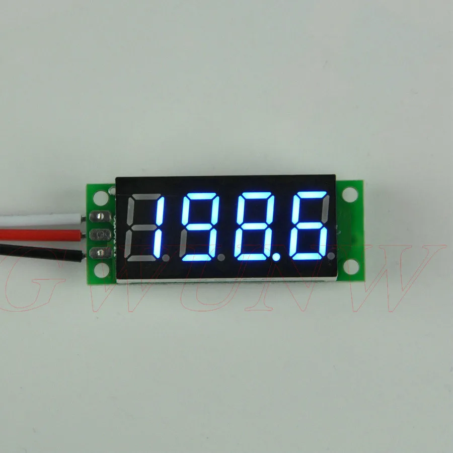 GWUNW BY436V DC 10V 30V 50V 100V 200V 500V 0,36 inch 4-битный микро-тестер напряжения измеритель цифровой дисплей светодиодный вольтметр без корпуса
