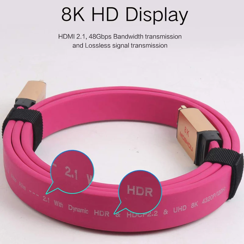 Кабели HDMI UHD HDR 48Gbs 4K @ 60 Гц 8K 120 аудио и видео кабели MOSHOU 2 1 шнур|Кабели VGA| |