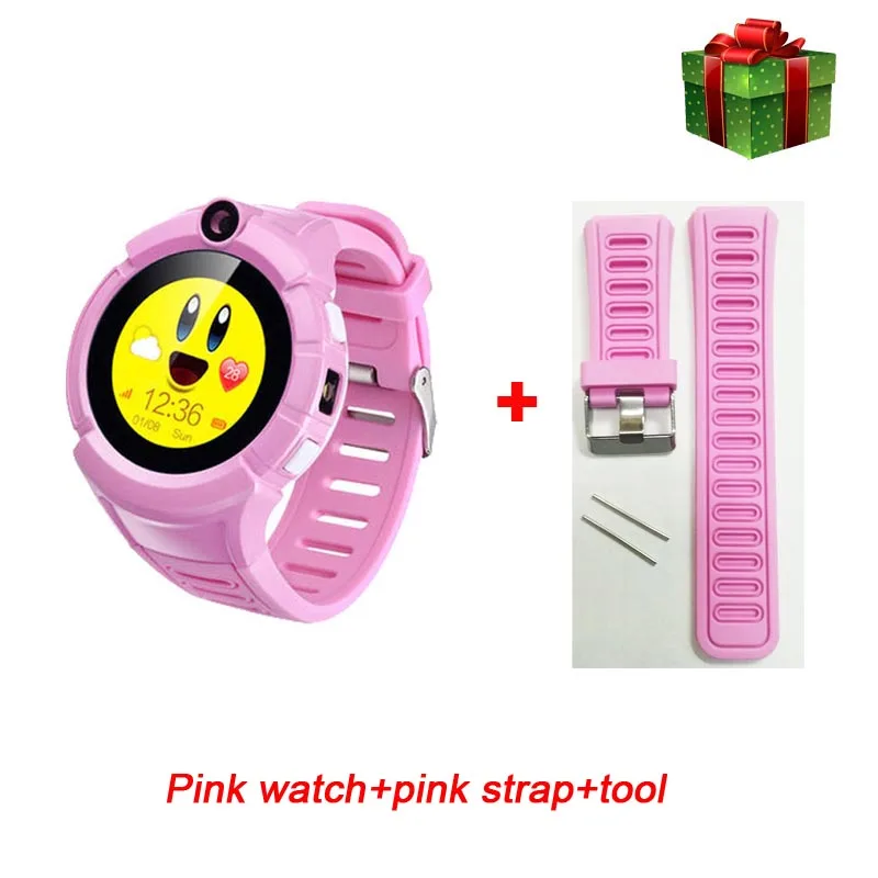 pink add strap Greentiger Q360 gps Детские умные часы камера SOS анти-потеря Wi-Fi расположение Детские умные часы монитор трекер детские наручные часы Vs Q50 - Цвет: pink add strap