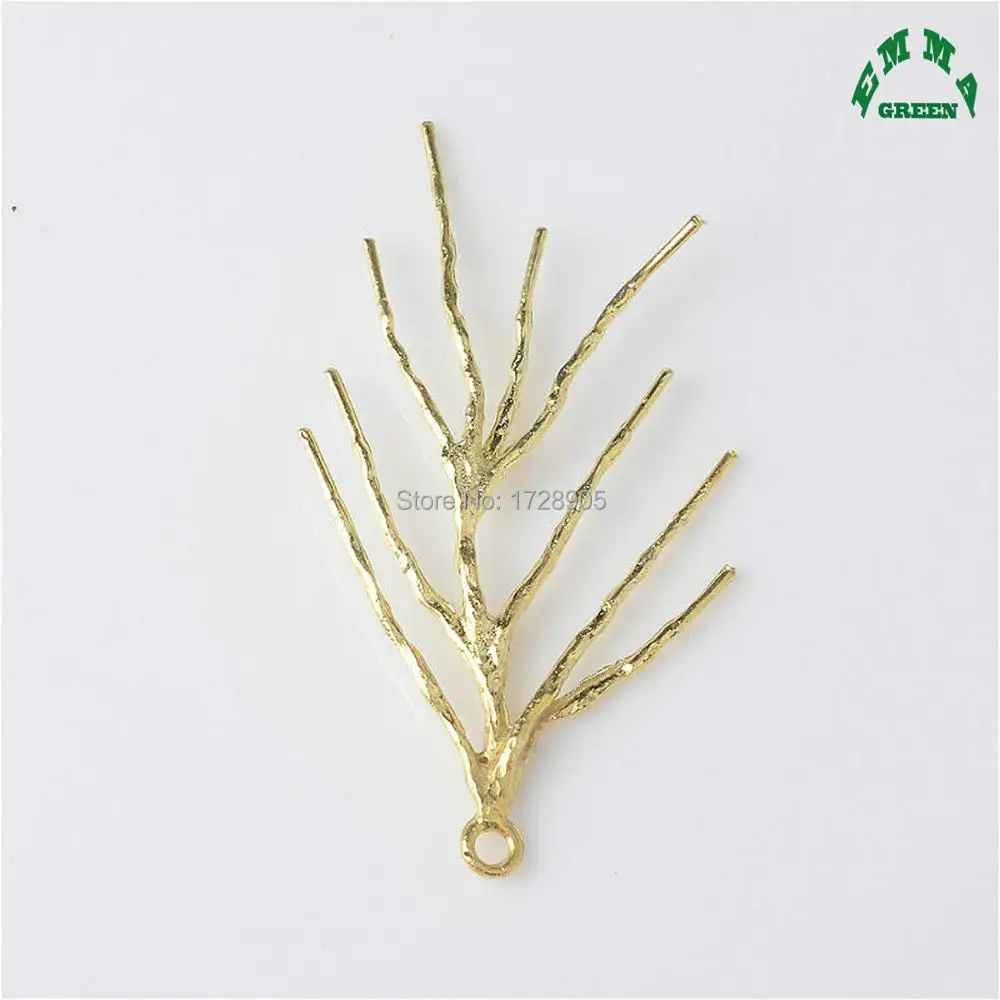 

Tree Branch Leaf Charm Pendants 10pcs 42x23mm Copper Material Luxury Wedding Bridal Jewelry Accessories Embellishiments